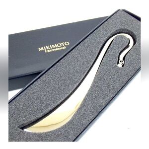 Mikimoto Metal BOOKMARK new in box